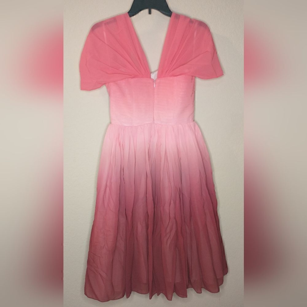Unique Vintage Pink Ombre Cocktail Dress